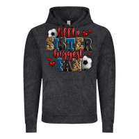 Vintage Black little sister biggest fan soccer Vintage Hoodie - Jasminsmagicworld
