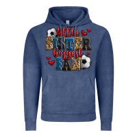 Vintage Denim little sister biggest fan soccer Vintage Hoodie - Jasminsmagicworld