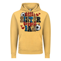 Vintage Mustard little sister biggest fan soccer Vintage Hoodie - Jasminsmagicworld