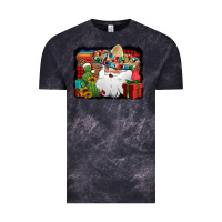 Cloud Black Santa Claus Spanish Christmas Vintage Tee - Jasminsmagicworld