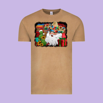Santa Claus Spanish Christmas Vintage Tee Designed By Jasminsmagicworld