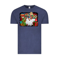 Vintage Denim Santa Claus Spanish Christmas Vintage Tee - Jasminsmagicworld