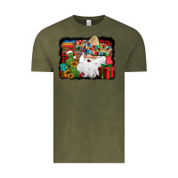 Vintage Olive Santa Claus Spanish Christmas Vintage Tee - Jasminsmagicworld
