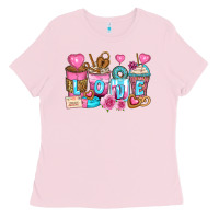 Bubblegum Pink valentine's day coffee cups Ladies Tee - Zillion Design Studio
