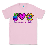 Bubblegum Pink Peace Love Pride Classic Tee - Jasminsmagicworld