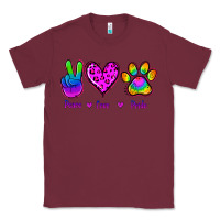Burgundy Peace Love Pride Classic Tee - Jasminsmagicworld