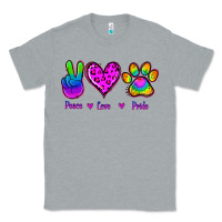 Heather Grey Peace Love Pride Classic Tee - Jasminsmagicworld
