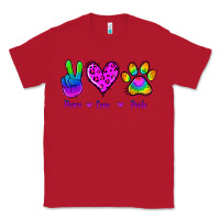 Red Peace Love Pride Classic Tee - Jasminsmagicworld