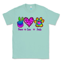 Seafoam Peace Love Pride Classic Tee - Jasminsmagicworld