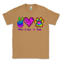 Toasted Coconut Peace Love Pride Classic Tee - Jasminsmagicworld