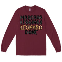 Burgundy mascara leopard done Long Sleeve Tee - MaliasSmallBusiness