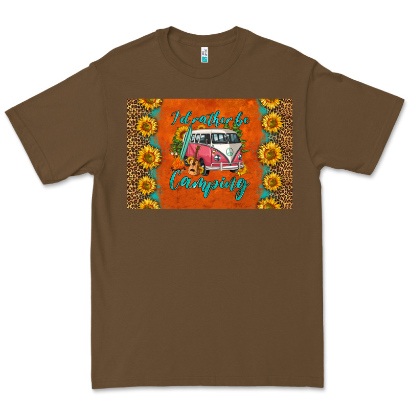 I'd Rather Be Camping Skinny Metal Can Holder Premium Tee by HRA Design Shop | Teevron