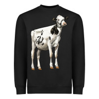 Black Holstein Heifer Heavyweight Sweatshirt - LillyAllenDesigns