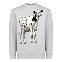 Heather Grey Holstein Heifer Heavyweight Sweatshirt - LillyAllenDesigns
