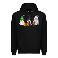 Black Halloween gnomes Premium Hoodie - NancyCooperArtShop
