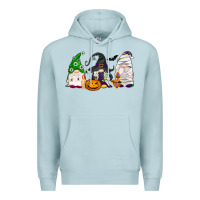Blue Mist Halloween gnomes Premium Hoodie - NancyCooperArtShop