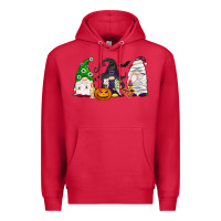 Cardinal Halloween gnomes Premium Hoodie - NancyCooperArtShop