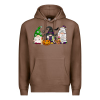Chestnut Halloween gnomes Premium Hoodie - NancyCooperArtShop