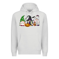 Dove Grey Halloween gnomes Premium Hoodie - NancyCooperArtShop