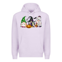 Lilac Halloween gnomes Premium Hoodie - NancyCooperArtShop