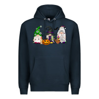 Navy Halloween gnomes Premium Hoodie - NancyCooperArtShop