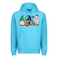 Ocean Blue Halloween gnomes Premium Hoodie - NancyCooperArtShop
