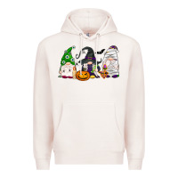Pale Pink Halloween gnomes Premium Hoodie - NancyCooperArtShop