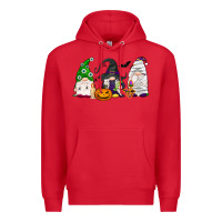 Red Halloween gnomes Premium Hoodie - NancyCooperArtShop