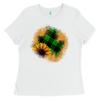 White sunflower christmas patch Ladies Tee - JahusDesignShop