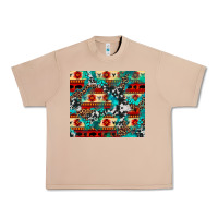Burro aztec leopard cowhide turquoise Urban Heavy Tee - BarkalooDesign