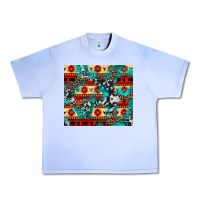 Grape Ice aztec leopard cowhide turquoise Urban Heavy Tee - BarkalooDesign