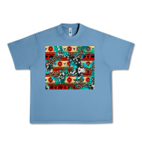 Pebble Blue aztec leopard cowhide turquoise Urban Heavy Tee - BarkalooDesign