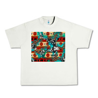 Pistachio aztec leopard cowhide turquoise Urban Heavy Tee - BarkalooDesign