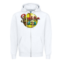 White softball senior 2023 Zipper Hoodie - BundleAndBundleShop