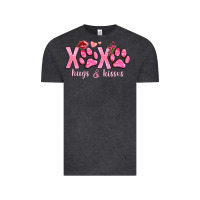 Vintage Black xoxo hugs and kisses paws Vintage Tee - NancyCooperArtShop