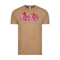 Vintage Coffee xoxo hugs and kisses paws Vintage Tee - NancyCooperArtShop
