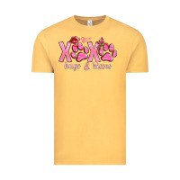 Vintage Mustard xoxo hugs and kisses paws Vintage Tee - NancyCooperArtShop
