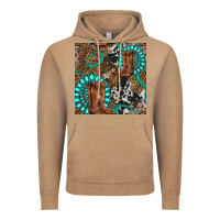 Vintage Coffee cowboy boot and gemstone Vintage Hoodie - BundleAndBundleShop