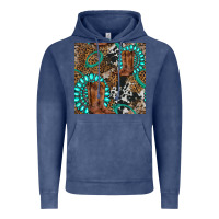 Vintage Denim cowboy boot and gemstone Vintage Hoodie - BundleAndBundleShop