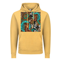 Vintage Mustard cowboy boot and gemstone Vintage Hoodie - BundleAndBundleShop