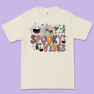 Spooky Vibes Premium Tee Designed By Cowhidedigitalart
