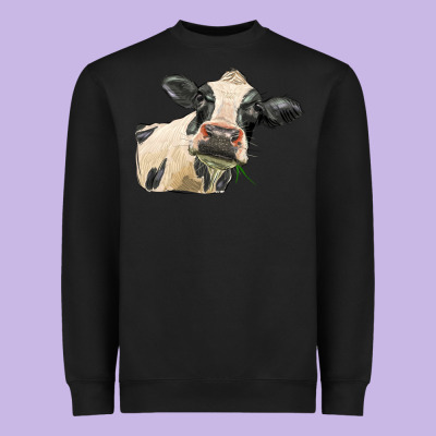 Holstein Heifer Face Heavyweight Sweatshirt Designed By Lillyallendesigns