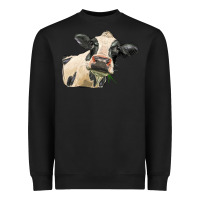 Black holstein heifer face Heavyweight Sweatshirt - LillyAllenDesigns