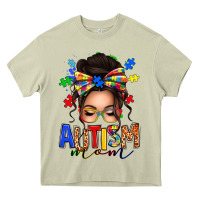 Mossy autism mom afro messy bun Heavy Core Tee - texasbilliewilder