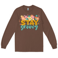 Chestnut stay groovy Long Sleeve Tee - MaliasSmallBusiness