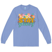 Colony Blue stay groovy Long Sleeve Tee - MaliasSmallBusiness