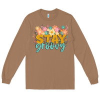 Toasted Coconut stay groovy Long Sleeve Tee - MaliasSmallBusiness