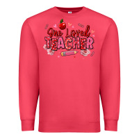 Cardinal one loved teacher afro messy bun Premium Sweatshirt - texasbilliewilder