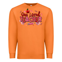 Carrot one loved teacher afro messy bun Premium Sweatshirt - texasbilliewilder