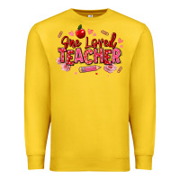 Lemon one loved teacher afro messy bun Premium Sweatshirt - texasbilliewilder